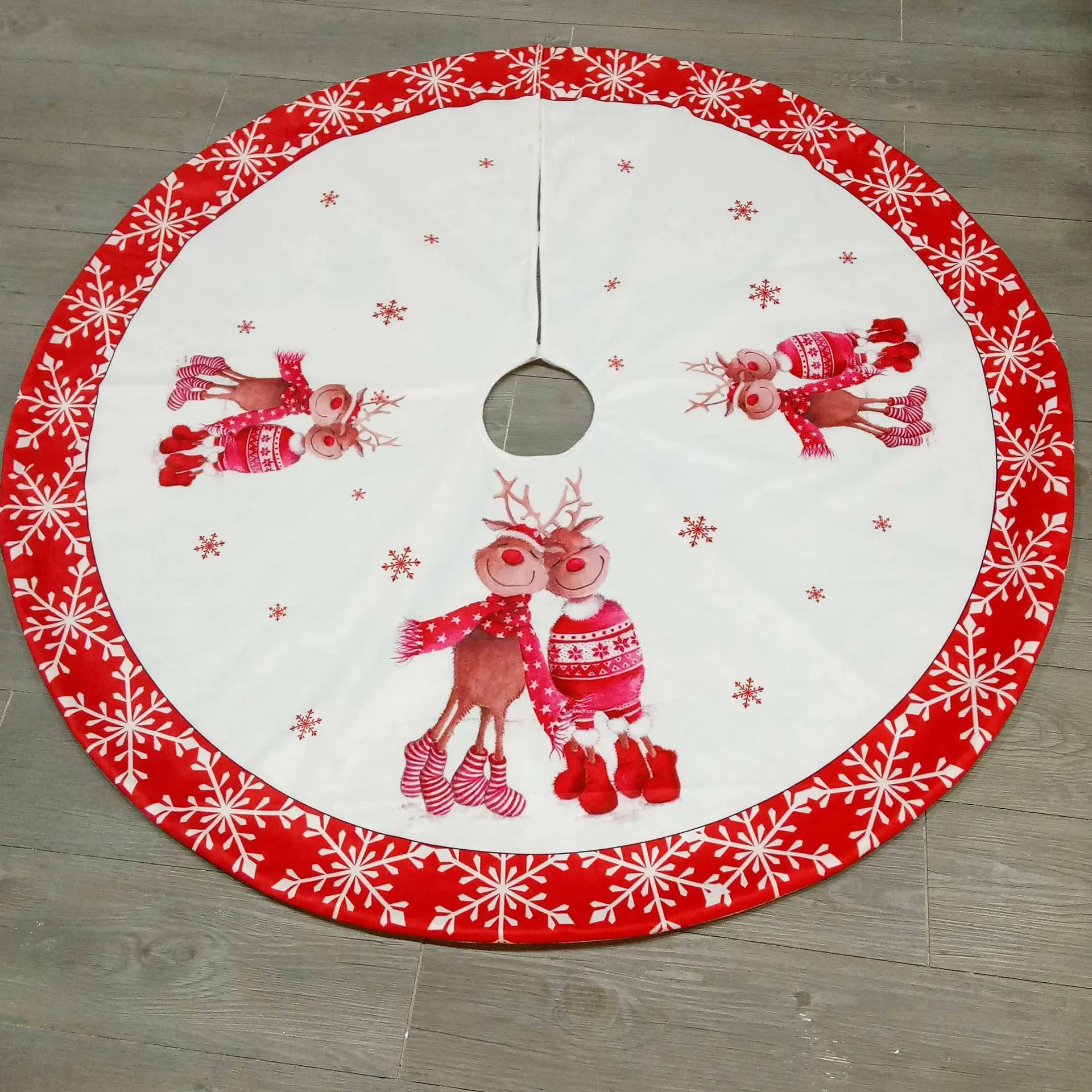 60 см/120 см Рождественская елка юбка подставка украшения основа коврик покрытие дома Рождественские вечерние украшения - Color: elk 120cm