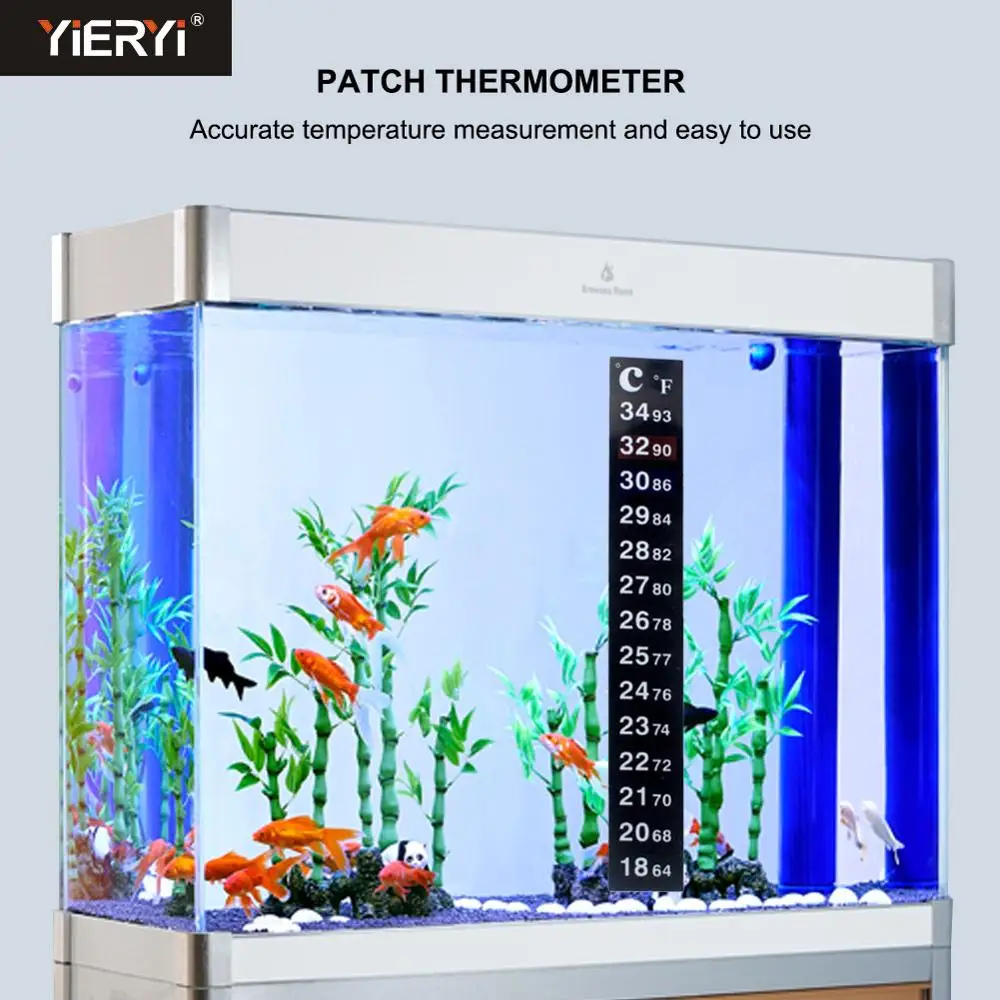 Yieryi 1/2/5/10 шт./лот аквариума жидкостный термометр Температура Стикеры беспроводной инфракрасный датчик, который крепится в градусы Фаренгейта цифровой ЖК-дисплей клейкой ленты