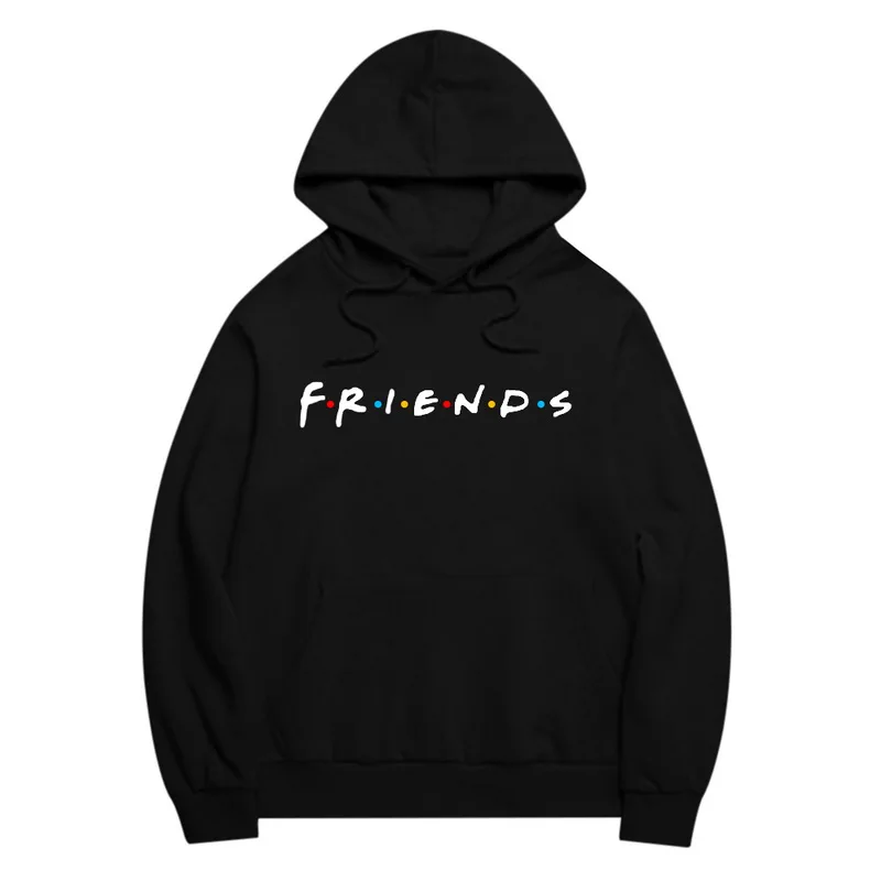 

Adisputent Friend Letter Hoodie Women Raglan Long Sleeve Cute Contrast Hooded Sweatshirt 2019 New Fall Pocket Drawstring Hoodies