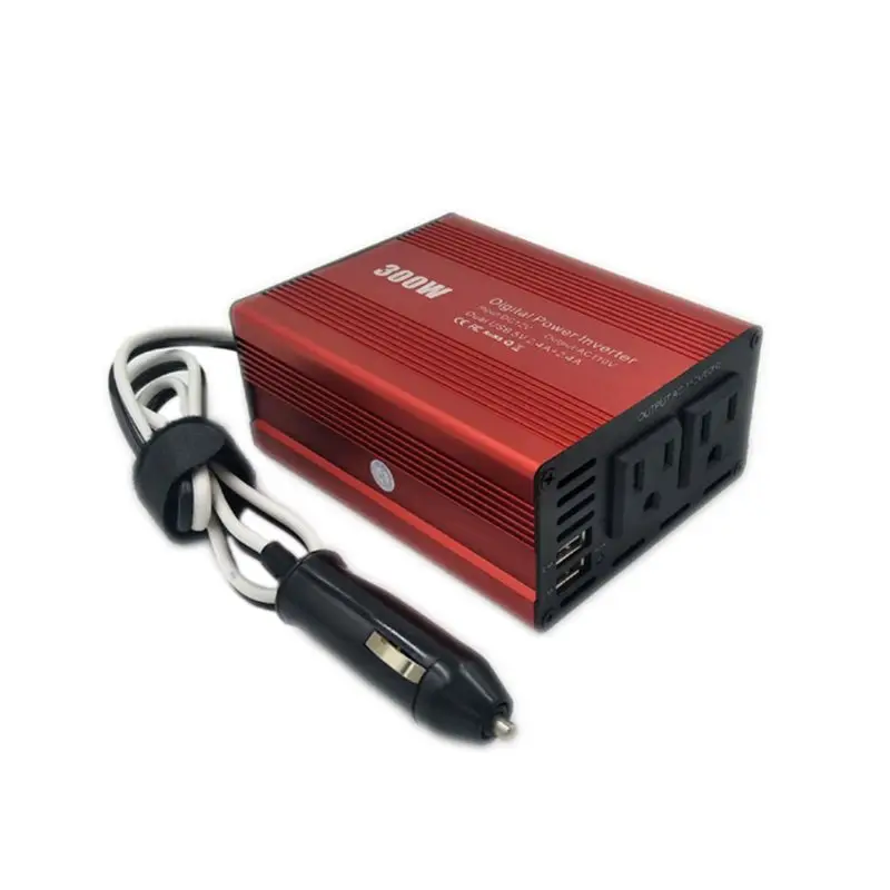 Автомобильный инвертор 300 Вт двойной USB DC12-AC110V/220 В адаптер зарядного устройства