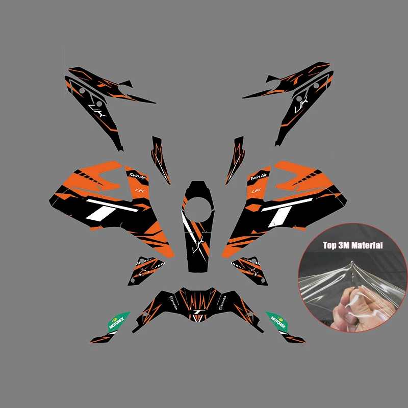 

Sticker for KTM Duke 390 125 2020 2019 2018 2017 Team Background Graphic Motorcycle Fairing Decal Duke125 Duke390