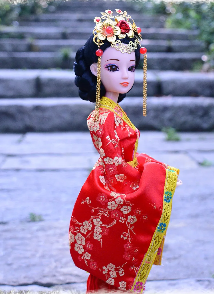 Китайская античная кукла BJD кукла, набор игрушек 12 суставов 30 см принцесса игрушка семья девушка серии рождественские подарки