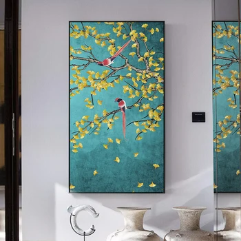 

Magpies Flowers Birds Chinese Style Canvas Painting Posters and Prints Wall Art Picture for Living Room Home Decoration Cuadros