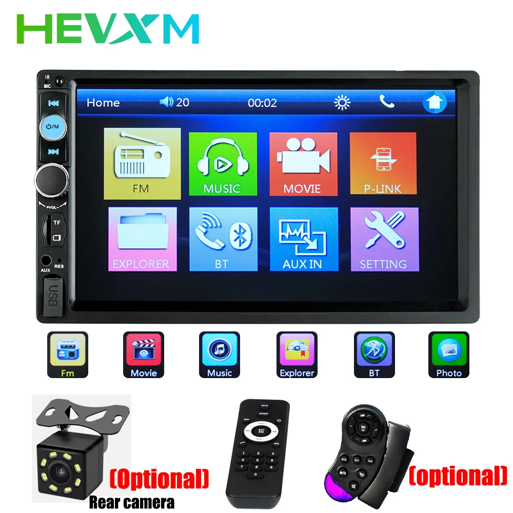 

7 Inch Car MP5 Player Autoradio 2din Stereo Touch Screen Bluetooth Multimedia Video Player Universal Auto Radio Backup Camera