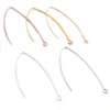 20pcs Gold Rhodium Copper 55mm French V-shaped Earring Hooks Findings Ear Hook Wire Settings Base Settings For Jewelry Making ► Photo 3/6