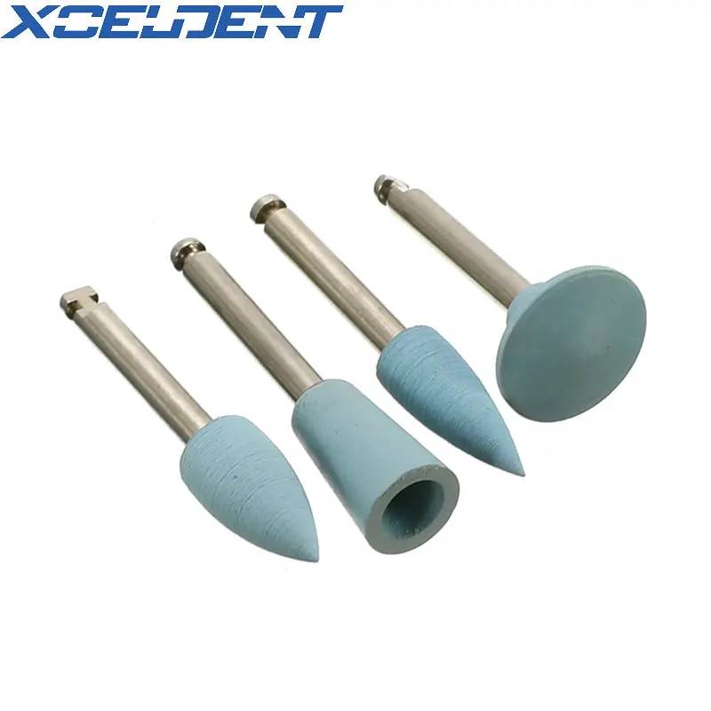 4Pcs/lot Dental Grinding Heads Teeth Polisher Low Speed Silicone Machine Dentistry Polishing Tools For Dental Lab