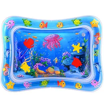 

IPiggy Tummy Time Baby Water Mat Infant Toy Inflatable Play Mat for 3 6 9 Months Newborn Boy Girl