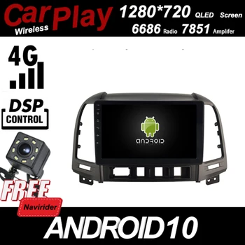 

Qled 1280*720 Screen Car Android 10 Player for Hyundai Santa Fe 2006 2012 Automotive Carplay Bluetooth GPS Radio Head Unit