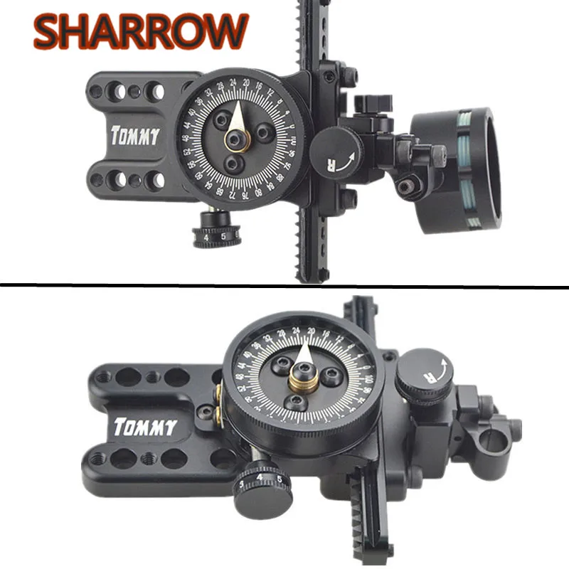 

Compound Bow 1 Pin Sight Wrapped Archery Bow Sight Right Hand Micro Adjustable Pointer Lens For Shooting Accessories Equipment