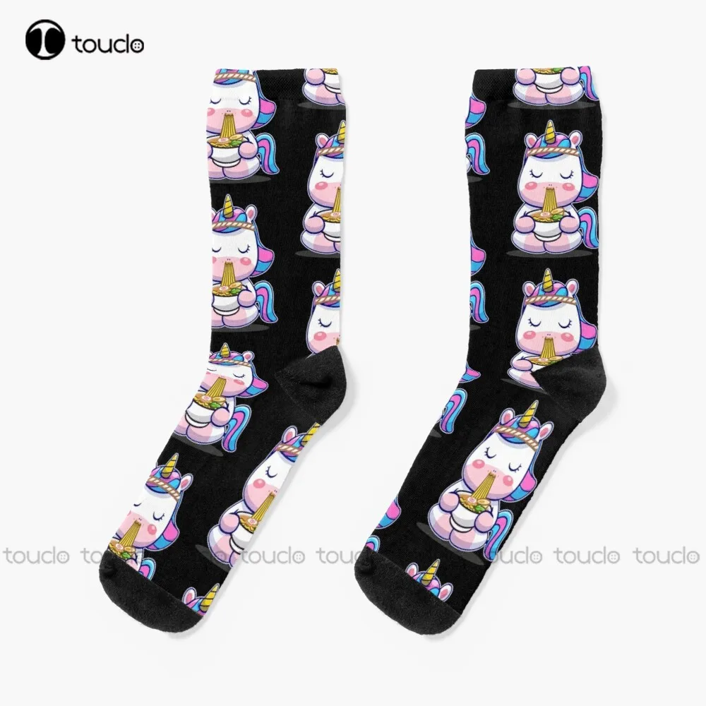 

Cute & Funny Unicorn I Just Really Love Ramen Anime Unicron Socks Funny Socks For Men Personalized Custom 360° Digital Print