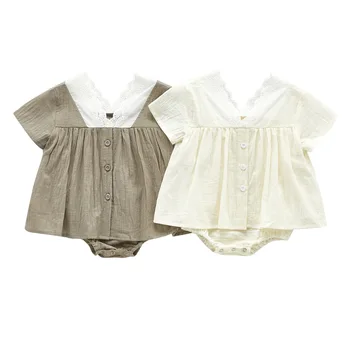 

Summer Baby Girls Clothes Newborn Baby Rompers Girls Cotton Lace Infant Jumpsuit Princess Baby Playsuit Toddler Clothes Overalls