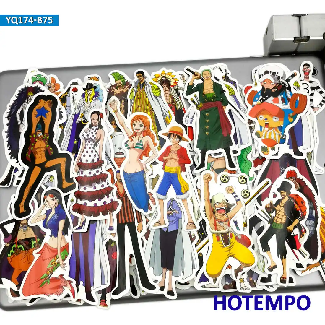 60 шт. японский аниме one piece Луффи Зоро Нами и Чоппер ТВ мультфильм наклейки детский, для мобильного телефона ноутбука багаж чехол комические наклейки