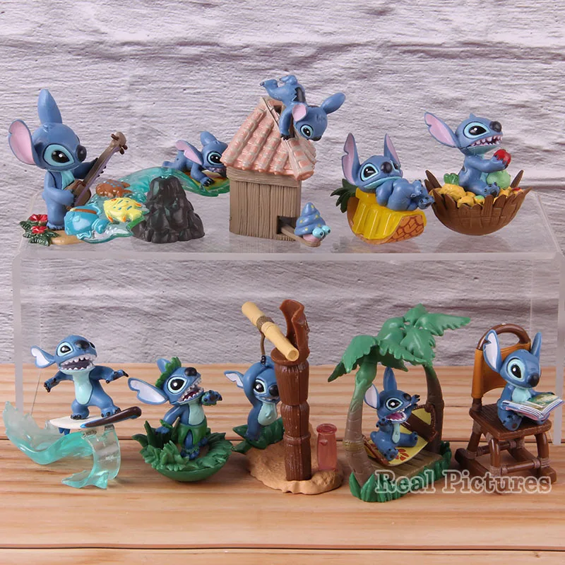 

Cartoon Lilo & Stitch Figure PVC Anime Action Figures Lilo and Stitch Toys Decoration Dolls Collectible Model Toy Gift 5pcs/set
