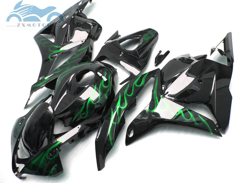 7 подарки обтекатель OEM комплект Подходит для Honda CBR600RR 2009 2010 2011 CBR 600 RR 600RR 09 10 11 черный зеленый Пламя обтекателя комплекты ZT06