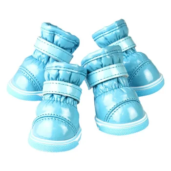 

4 Pcs/set Winter Dog Boot Sport Dog Shoes For Chihuahua PU sneakers Anti Slip Pet Shoes For Small Dog