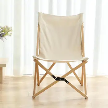 

Solid Wood Folding Chair Butterfly Chair Lazy Recliner Chair Balcony Recreational Chair Single Small Sofa Portable Outdoor