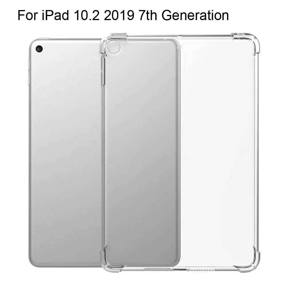 Прямая поставка Новинка для iPad 7 10,2 Гибридный резиновый чехол Защитный силиконовый из ТПУ прозрачный чехол Лидер продаж высокое качество#1018