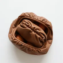 Новая плетеная кожаная сумка с облаками, женская сумка из воловьей кожи на одно плечо, косая сумка на плечо