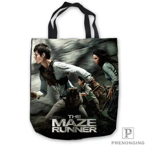 Пользовательские холст лабиринт runner1 ToteBags ручная сумка для покупок Повседневная