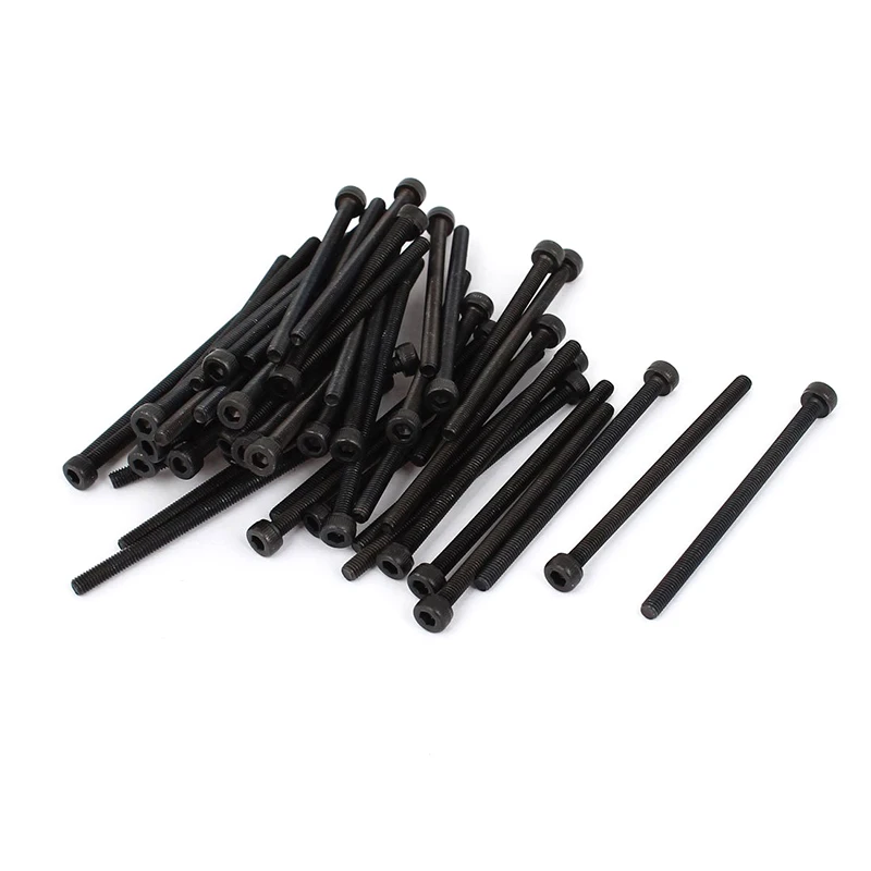 

M3 x 50 Alloy Steel Hex Bolt Socket Head Cap Machine Screw Black 50Pcs