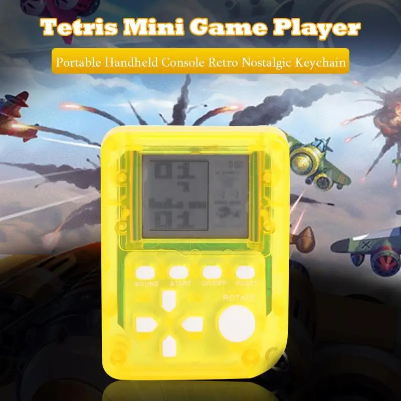 VKTECH Mini Retro Game Machine Childhood Memory LCD Console Keychain Handheld 26 in 1 Game Player Montessori Toys for Children
