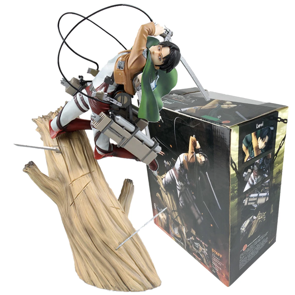Anime Attack On Titan Levi·Ackerman PVC Figur Statue Spielzeug 25cm 