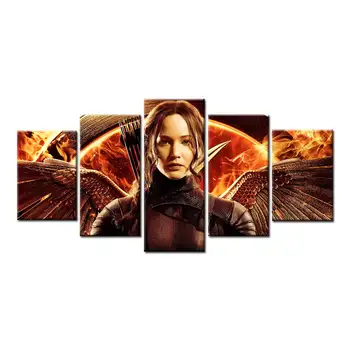 

Jennifer Lawrence movies poster 5 Piece Modular Picture Canvas art wall pictures for living room Home Decor