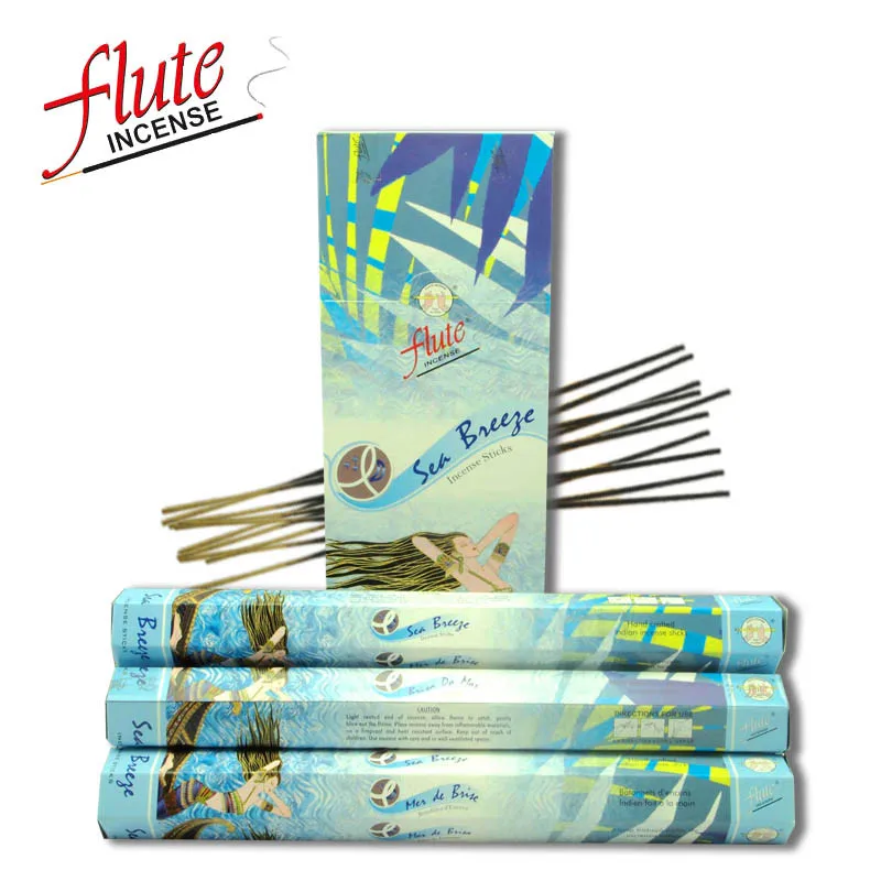Sea Breeze Флейта 120 палочки/коробка мульти-стиль индийский Ладан палочки Арома палочки окружающей среды ароматизатор цветной дым шалфея палочки - Аромат: Sea Breeze