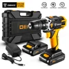 Big Sale DEKO Sharker 20V Electric Cordless Drill with LED Light Lithium Battery Mini Power Driver for Woodworking Home DIY Screwdriver 4000505846241