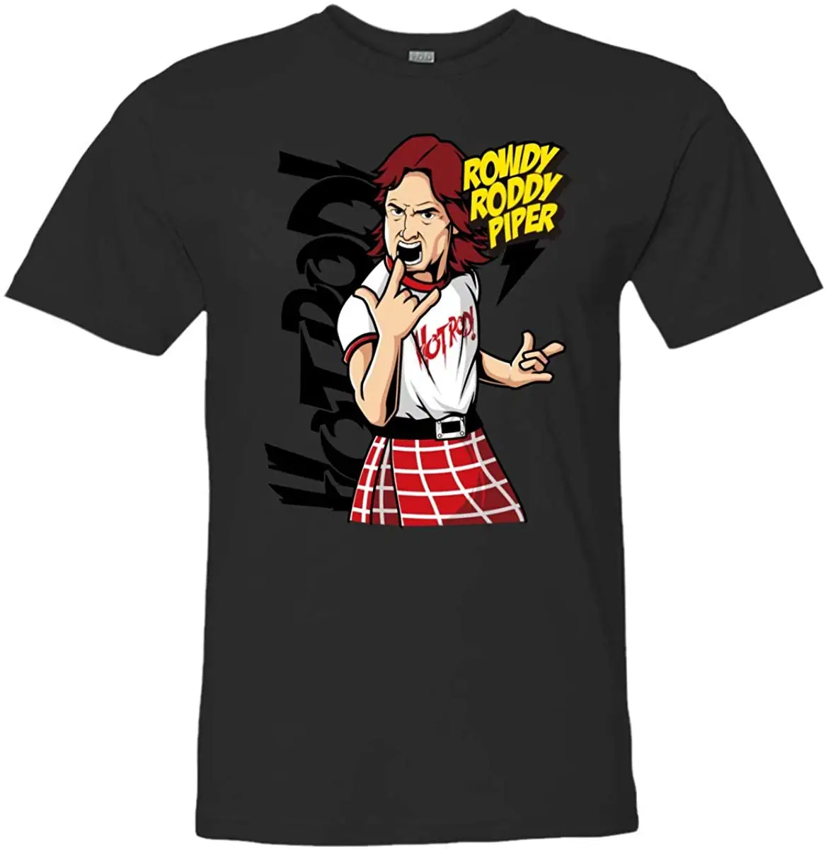 Мужская Унисекс Rowdy Roddy Piper Rowdy! HQ FGHFG футболка черного цвета |