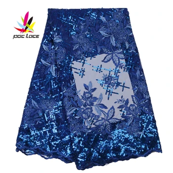 

Elastic Sequins Flower Embroidered Curtain Lace Fabric Flowers with Appliques Wedding Gifts for Guests Guipure AMY2711B