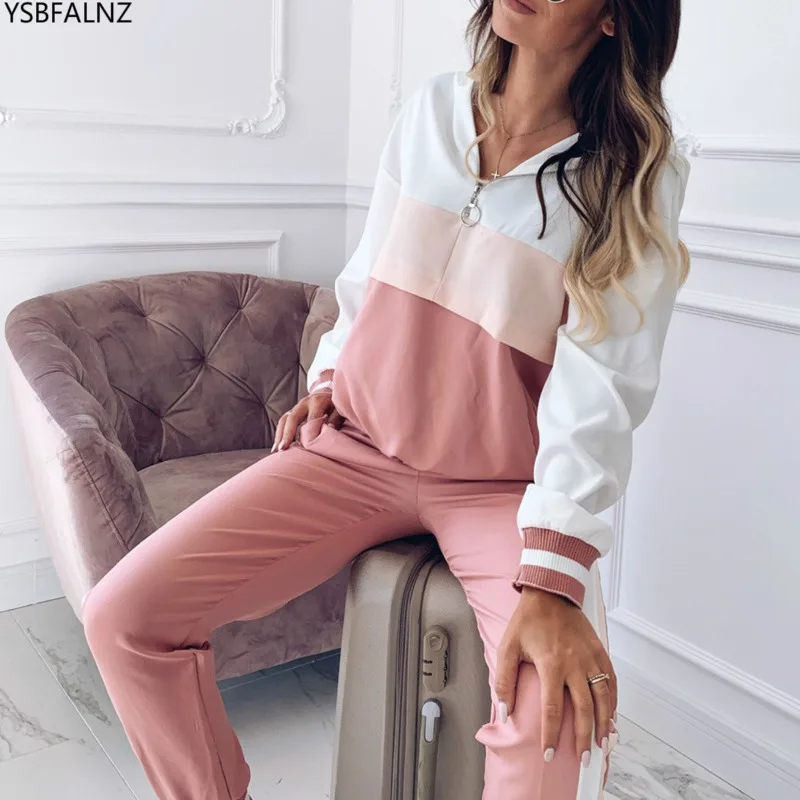

2020 Hoodies Tracksuit Women Spring Lounge Wear Jogging Long Sleeve Two Piece Pants Set Chandal Moda Mujer Deportivo Plus Size