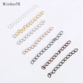 

50Pcs/Lot Necklace Diy Extension Chain Bracelet Findings Accessories Extended Tail Chains For Jewelry Making Supplies