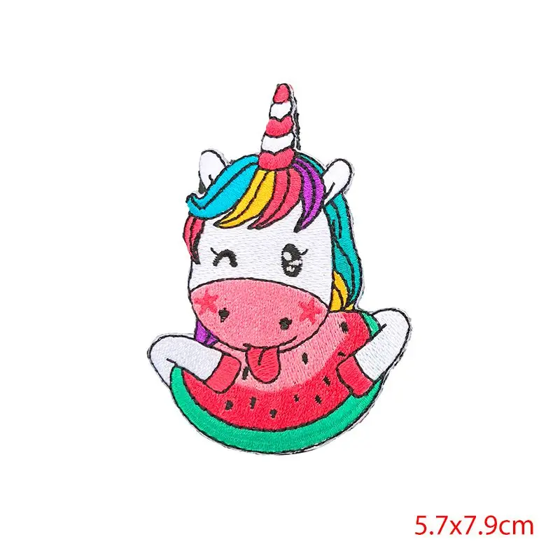 Серый Prajna рисунок из мультфильма железные нашивки вышивка Единорог кошки аппликации для детей Одежда DIY полосы наклейки симпатичный Значок Футболка - Цвет: Серый