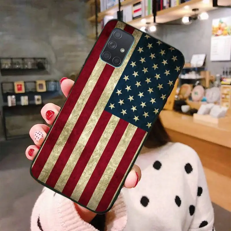 HPCHCJHM Флаг США самодельный раскрашенный блестящий чехол для телефона Samsung A10 A20 A30