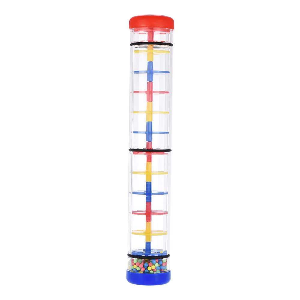 Colorful 12" Rainmaker Rain Stick Musical Instrument Toy for Toddler Kids Games KTV Party - Цвет: as show