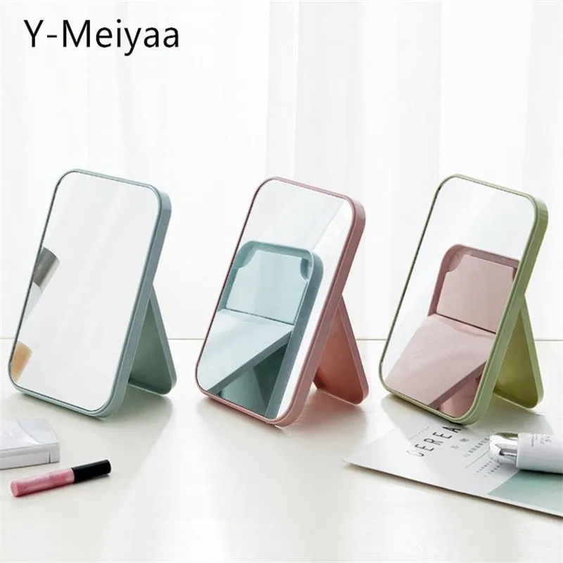1pc Random Color Foldable Makeup Mirror Minimalist Glass Fashion