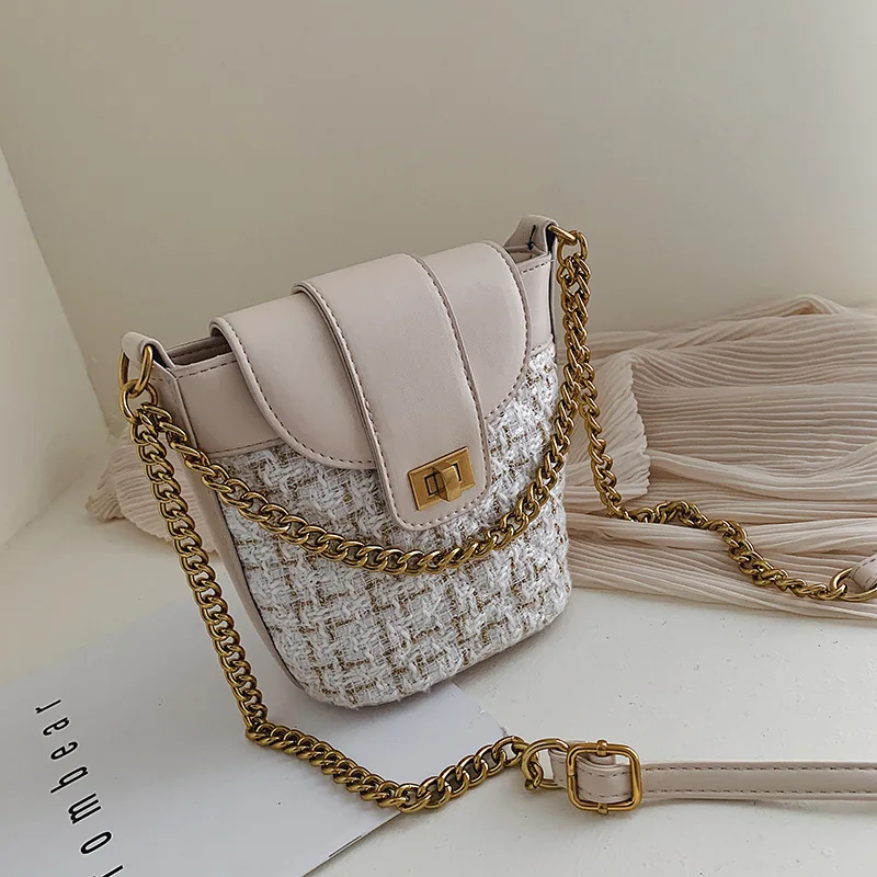 

Small Bucket Shoulder Messenger Bag For Women 2020 New Design Chain Lady Crossbody Bag Luxury Leather Female Tote Bag