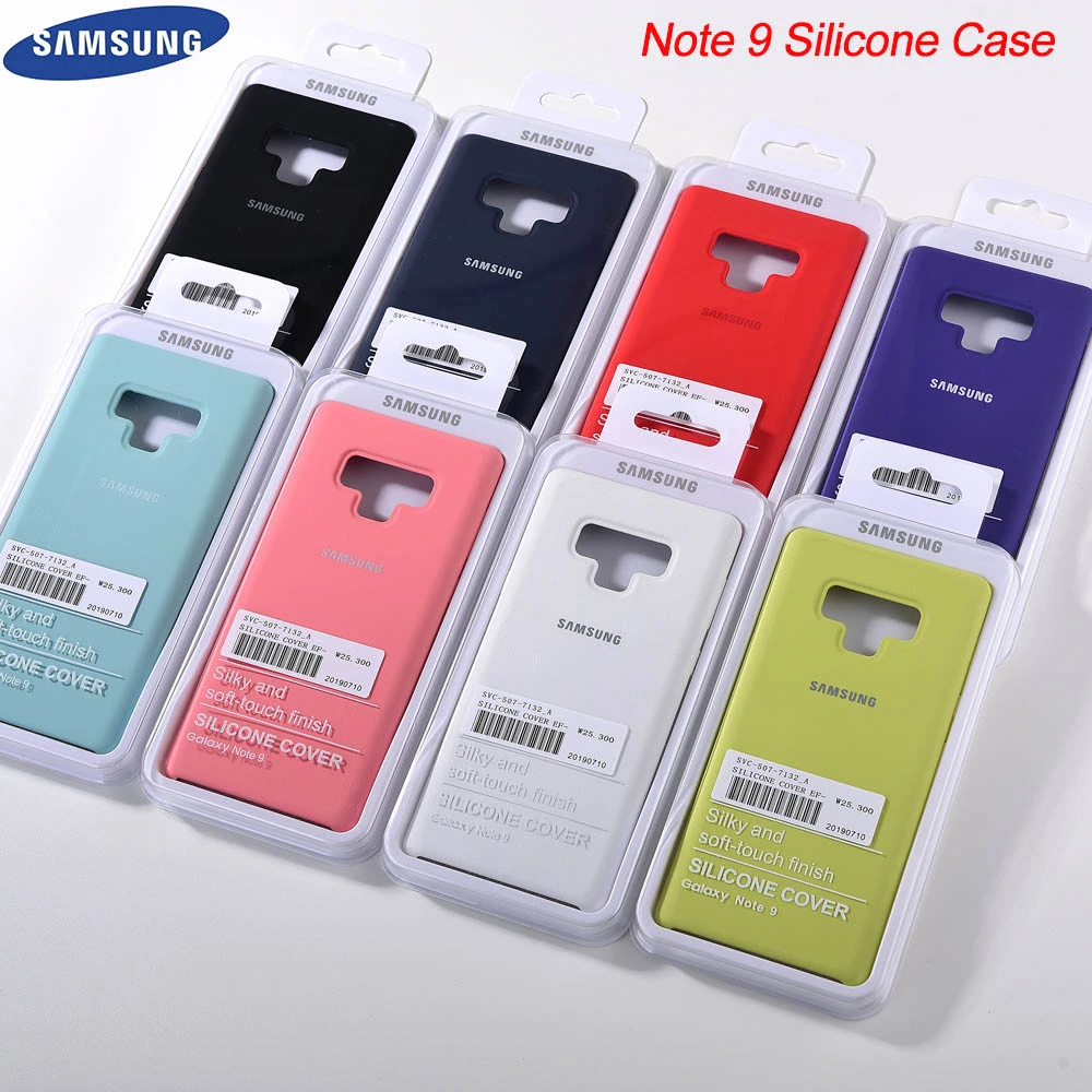 samsung silicone case Original Samsung Note 9 Liquid Silicone Case Soft-Touch Silky Finish Protective Cover For Samsung Galaxy note9 Note 9 With Box kawaii samsung cases