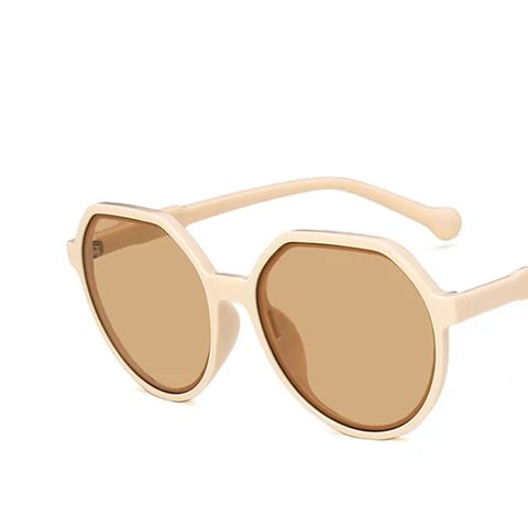 New Fashion Style All-match Trend Sunglasses Personalized Round Frame Sunglasses Ins Trend Candy Color Big Frame Sunglasses
