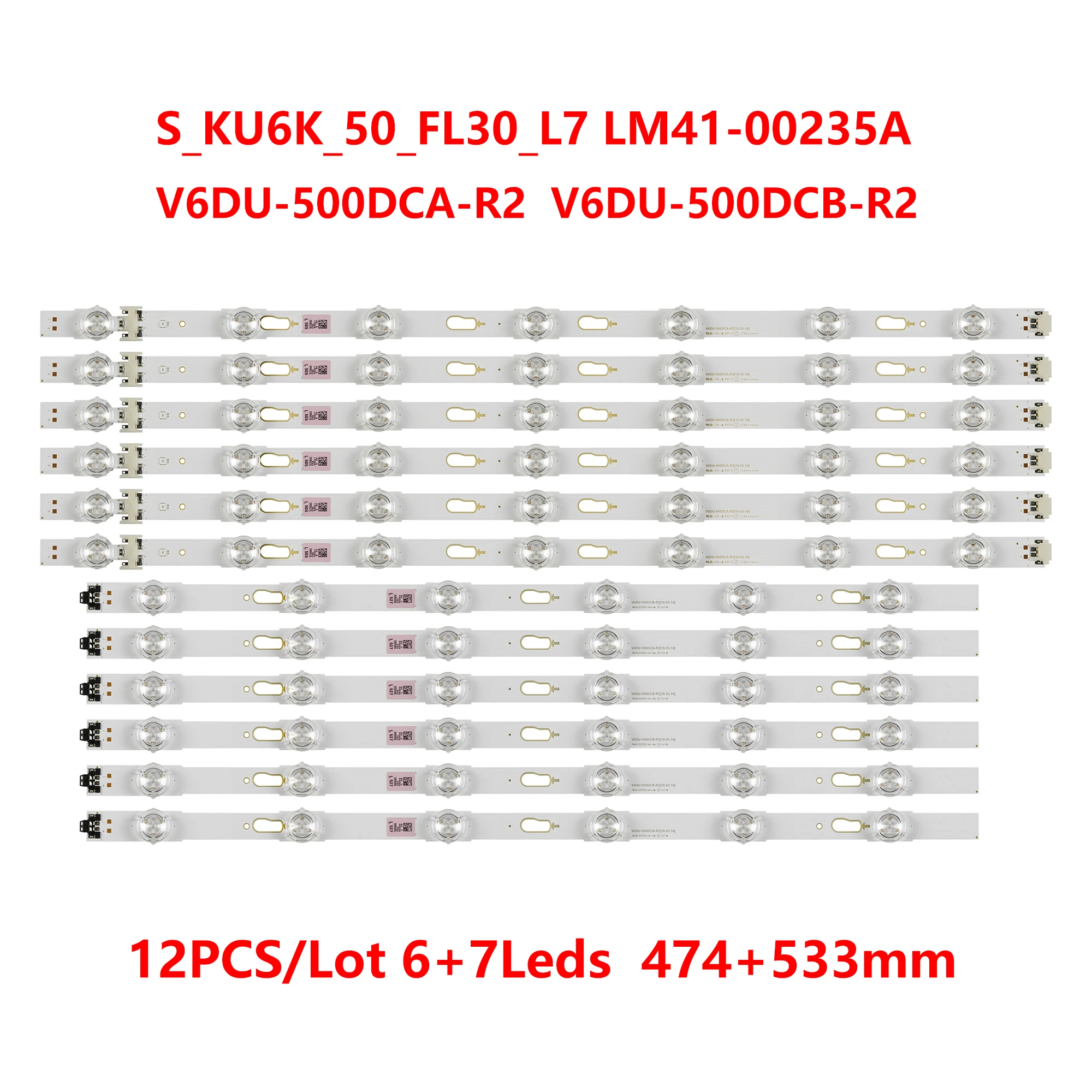1006mm 13 LED Backlight Lamp strip For SamSung UN50KU6300 50'' TV LM41-00253A E88441 39657A 39658A UE50KU6000 S_KU6K_50_FL30 | Лампы и