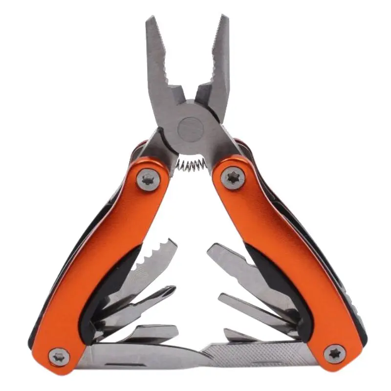

Outdoor Multitool Pliers Serrated Knife Jaw Hand Tools + Screwdriver + Pliers + Knife Multitool Knife Set Survival Gear Orange+b