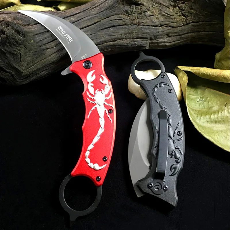 

Outdoor Survival High Hardness Saber Folding Claw Knife Sharp Fruit Knife Camping Tools
