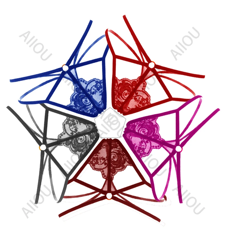 

Women Sexy Underwear Mesh Lace Panties T-Back G-String and Thongs Low-Waist Briefs Transparent Exotic Temptation Lingerie