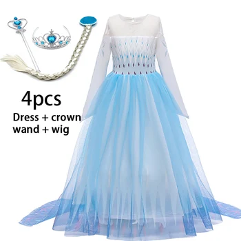 

Girls Dress Summer Kids Elsa Princess Dresses For Girls Lace Carnival Cosplay Party Dress Children Clothing vestidos fantasia