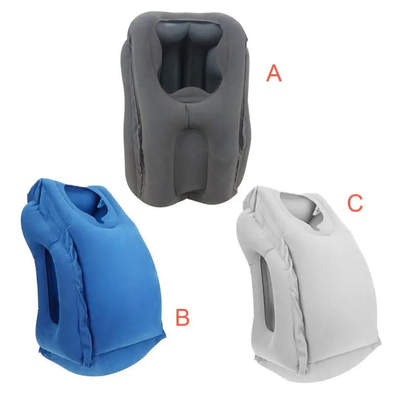 ПВХ надувная подушка для сна u-образная Подушка Флокирование подушка для шеи портативная надувная подушка в дорогу