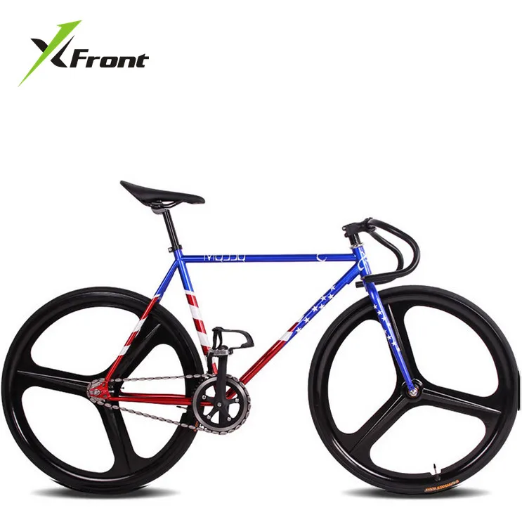 X-Front бренд fixie велосипед фиксированная передача 46 см 52 см DIY одно колесо скорость Дорожный велосипед трек флаг велосипед - Цвет: A