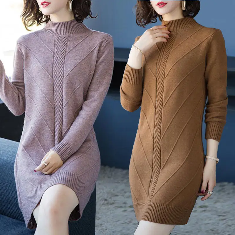

spring/autumn women sweaters computer knitted Turtleneck sweater pullover women autumn clothing maternity mid-long sweaters