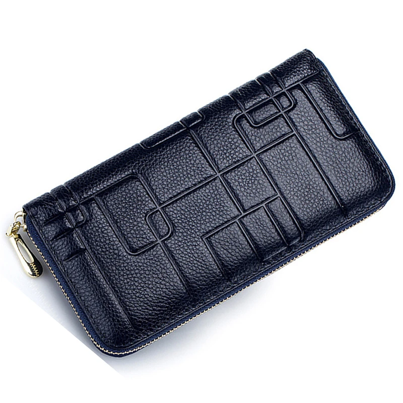 Yufang женские кошельки из натуральной кожи на молнии Soild Модный женский клатч кошелек портмоне большая емкость брендовый Дамский телефон кошелек