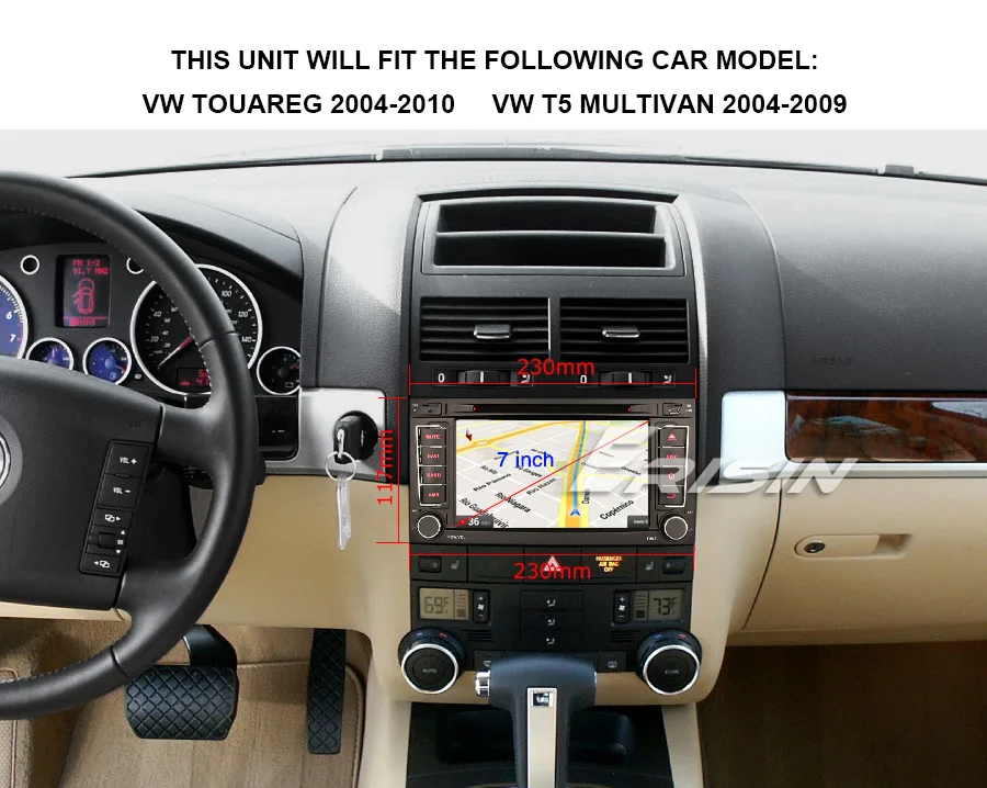 Discount Erisin ES7706T 7" Android 9.0 Octa Core 4GB RAM Car DVD Radio BT for  T5 Multivan 2004-2009 1